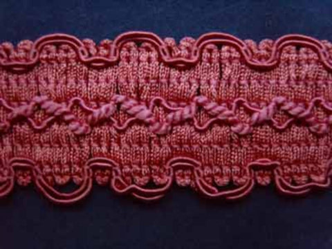 FT1051 37mm Dusky Hot Pinks Corded Braid Trimming - Ribbonmoon