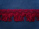 FT709 33mm Pale Wine Looped Fringe on a Decorated Braid - Ribbonmoon