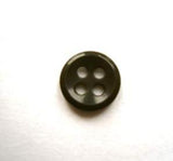 B16827 10mm Very Dark Brown High Gloss 4 Hole Button - Ribbonmoon