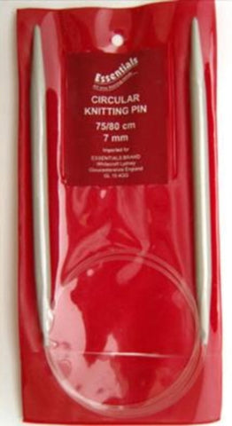 KP102 7mm x 75/80cm Circular Knitting Pin, Aluminium - Ribbonmoon