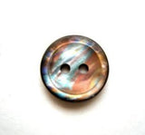 B10095 14mm Shell Effect with a Vivid Iridescence 2 Hole Button - Ribbonmoon