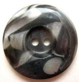 B6669 23mm Tonal Greys Gloss Polyester 2 Hole Button - Ribbonmoon