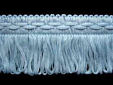 FT250 45mm Sky Blue Dense Looped Fringing on a Decorated Braid - Ribbonmoon
