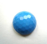B12636 16mm Light Royal Blue Domed Honeycomb Shank Button - Ribbonmoon