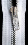 Z4781 46cm White YKK Metal Teeth No.5 Open End Zip - Ribbonmoon