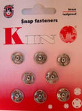 SF15 11mm Nickel Plated Brass Snap Fasteners. Size 3 - Ribbonmoon
