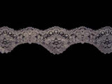 L395 38mm Blue Grey Slightly Elasticated Flat Lace - Ribbonmoon