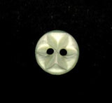 B13391 11mm Dusky Mint Green Polyester Mill Edge 2 Hole Button - Ribbonmoon