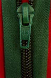 Z0892 Optilon 48cm Dusky Bottle Green Nylon No.3 Closed End Zip - Ribbonmoon