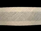 BB046 25mm Ivory Cream 100% Cotton Bias Binding Tape - Ribbonmoon