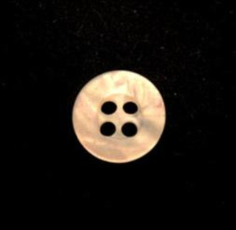 B8937 10mm Ivory and Iridescent Shimmery Nacre Effect 4 Hole Button - Ribbonmoon