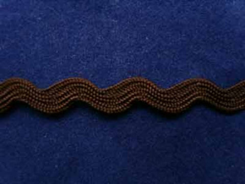 RIC15 7mm Dark Brown Ric Rac Braid - Ribbonmoon