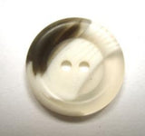 B15343 19mm Bridal White, Ice and Dark Grey Bone Sheen 2 Hole Button - Ribbonmoon
