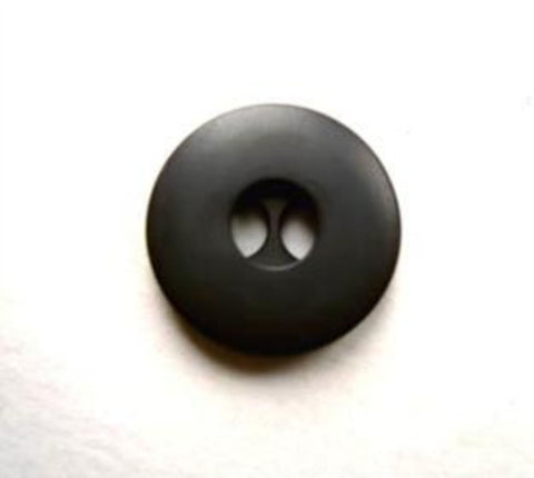 B17134 15mm Dark Smoked Grey Soft Sheen 2 Hole Button - Ribbonmoon