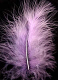 MARAB35 Lilac Marabou Feathers, 20 per pack. 10cm x 15cm approx - Ribbonmoon