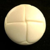 B13877 22mm Pale Jasmine Leather Effect "Football" Shank Button - Ribbonmoon