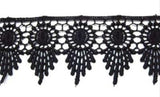 L463 5cm Black Guipure Lace - Ribbonmoon