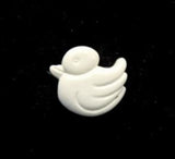 B17206 14mm Light Creamy Yellow Duck Shaped Novelty Shank Button - Ribbonmoon