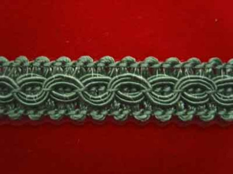 FT1065 13mm Deep Linden Green Corded Braid Trimming - Ribbonmoon