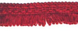 FT172 27mm Scarlet Berry Looped Fringe on a Decorated Braid - Ribbonmoon