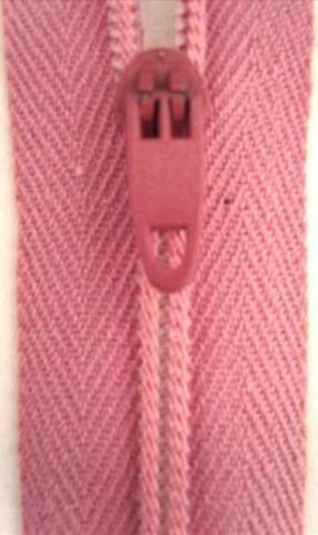 Z3781 18cm Pale Mauve Pink Nylon Pin Lock No.3 Closed End Zip - Ribbonmoon