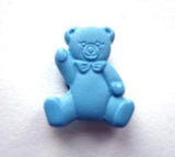 B17800 16mm Blue Teddy Bear Shaped Novelty Shank Button - Ribbonmoon