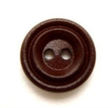 B10436 16mm Dark Chocolate Brown Wood Effect 2 Hole Button - Ribbonmoon
