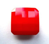B17678 18mm Flame Red Golf Ball Gloss Square Shank Button - Ribbonmoon