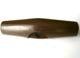 B4459 37mm Brown Toggle Button, Hole Built into the Back - Ribbonmoon