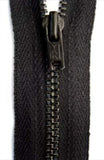 Z4887 YKK 46cm Black Closed End Zip No.2, Metal Teeth - Ribbonmoon