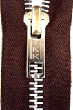 Z3228 51cm Misty Dark Brown Metal Teeth No.5 Open End Zip - Ribbonmoon