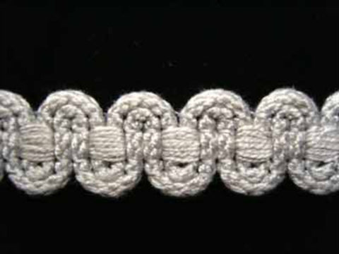 FT654 19mm Silver Grey Thick Braid Trimming