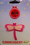 M409 Ladybird and Drangonfly Iron on Motifs - Ribbonmoon