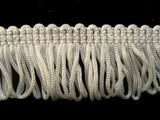FT1488 27mm Dull Natural White Dense Looped Dress Fringe - Ribbonmoon