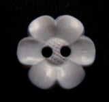 B7665 17mm Light Grey Flower Shape 2 Hole Button - Ribbonmoon