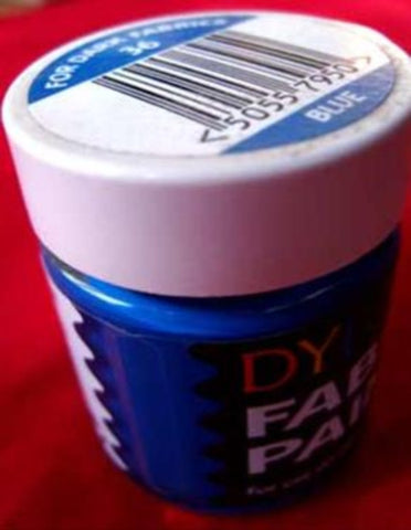 FABPAINTBLUE-DF Blue Dylon Fabric Paint 25ml Bottle. For Dark Fabrics - Ribbonmoon