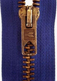Z3058 61cm Very Dark Royal Blue Brass Teeth No.8 Open End Zip