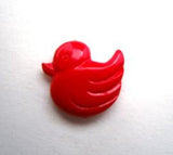 B15179 14mm Red Duck Shaped Novelty Childrens Nylon Shank Button