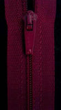 Z0224 51cm Burgundy AERO Lightweight Closed End No.2 Closed End Zip