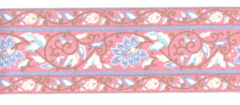 R6286 62mm 100% Cotton Flower Design Ribbon - Ribbonmoon