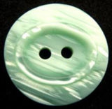 B11864 22mm Pale Mint and Pearlsied Oval Centre 2 Hole Button - Ribbonmoon