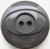 B10624 27mm Glossy Mid Grey 2 Hole Button with a Matt Centre - Ribbonmoon