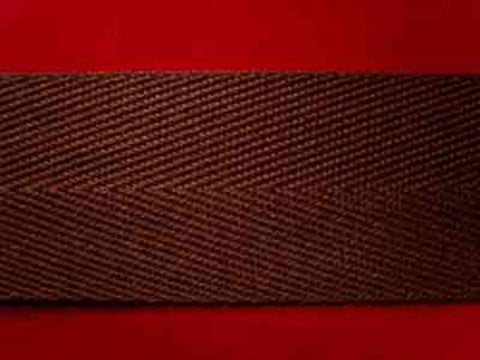 VTAPE25 38mm Chocolate Brown Acrylic V Tape Webbing - Ribbonmoon