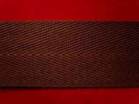 VTAPE25 38mm Chocolate Brown Acrylic V Tape Webbing - Ribbonmoon