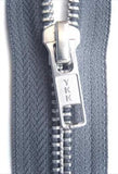 Z4806 71cm Mid Grey YKK Metal Teeth No.5 Open End Zip - Ribbonmoon