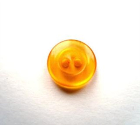 B17728 11mm Marigold Yellow Pearlised Polyester 2 Hole Button - Ribbonmoon