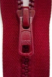 Z2417 71cm Light Burgundy Chunky Plastic Teeth No.6 Open End Zip - Ribbonmoon