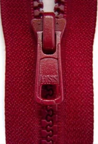 Z2417 71cm Light Burgundy Chunky Plastic Teeth No.6 Open End Zip - Ribbonmoon