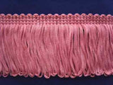 FT147 5cm Bright Dusky Pink Dense Looped Dress Fringe - Ribbonmoon