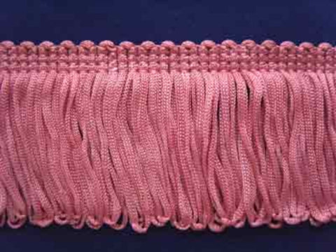 FT147 5cm Bright Dusky Pink Dense Looped Dress Fringe - Ribbonmoon